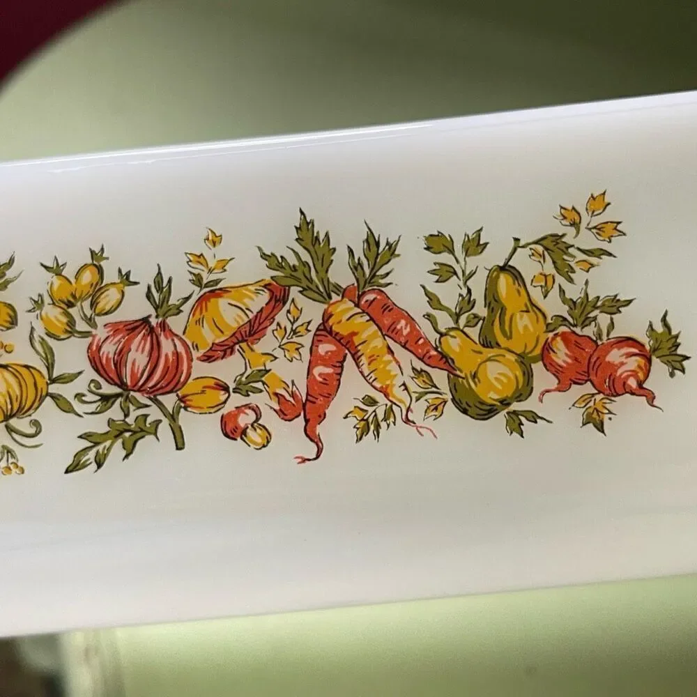 Anchor Hocking Fire King 1QT Natures Bounty baking loaf dish.